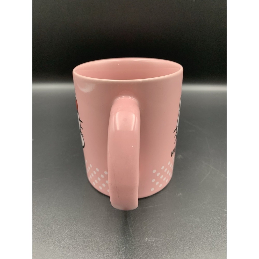 Hello Kitty Sanrio 2011 Pink & White Polka Dot 12oz Ceramic Mug Cup - Picture 3 of 7